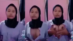 VCS Hijab Daun Masih Muda Sange Remes Toket Video by PornOne