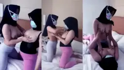 Duo Jilbab Lesbi Saling Remas Toket Video by IXXX