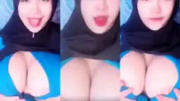 Hijab Biru ARRAZYNY Jilboobs Video by YourPorn